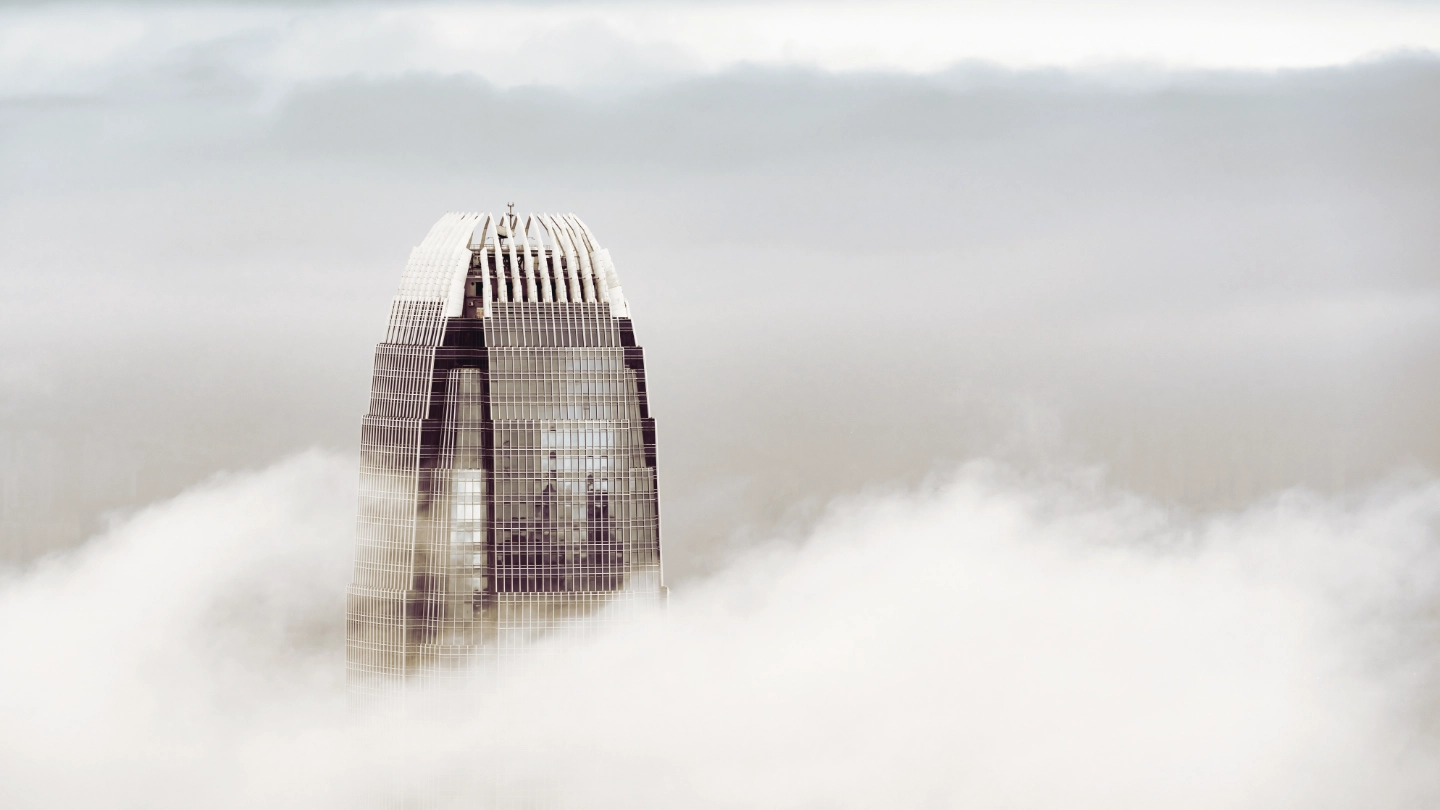 skyscraper in the clouds image