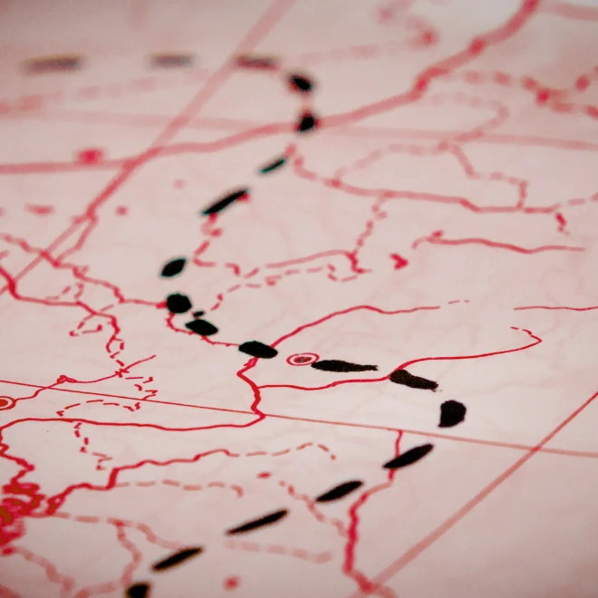 Wereldkaart routes