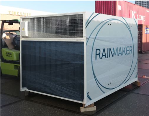 Air-to-Water-technologie van Rainmaker gebruikt de luchtvochtigheid om water uit de lucht te halen